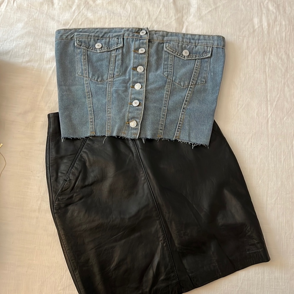 Denim bustier